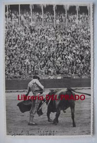 Tauromaquia: MIGUEL BÁEZ EL LITRI - FOTOGRAFÍA ORIGINAL AÑOS 40 VALENCIA FOTO FINEZAS - TOROS GANDÍA